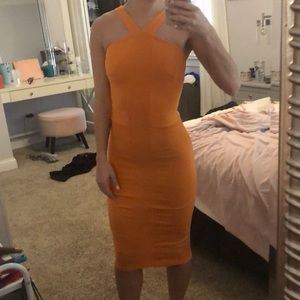 Orange Bandage Dress